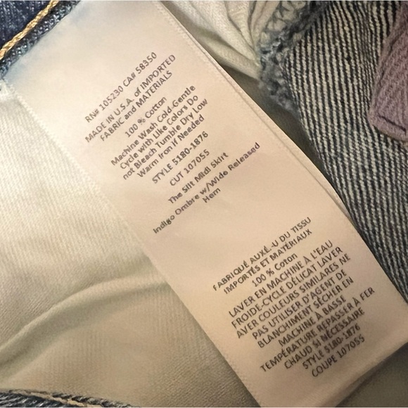 Current/Elliott The Slit Midi Denim Skirt 28 EUC - Picture 11 of 11